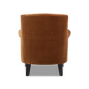 Eloise 30' Pleated Sock Arm Accent Armchair, Burnt Orange Performance Velvet