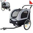 2-in-1 Bike Trailer & Pet Stroller for Dogs up to 110lbs by HouseOfZazla