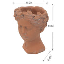 D6X9" Visage Head Bust Planter - Brown by Unique Piece Furniture