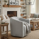 Alexa - Barrel Swivel Chair - Gray by HouseOfZazla