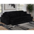 Clifford - Upholstered Dual Power Chaise Sofa - Black by HouseOfZazla