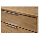 1 Piece 5 Drawer Tall Chest Bedroom Furniture - Natural Wood by HouseOfZazla