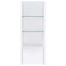 Jude 3-shelf Engineered Wood Media Tower High Gloss White