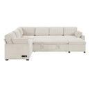 Convertible U-Shaped Sectional Sofa Bed With Reversible Chaise by HouseOfZazla