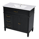 Bathroom Vanity With Sink, 2 Doors 2 Drawers, Freestanding Design by HouseOfZazla