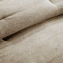 7 Piece Faux Suede Comforter Set Tan California King