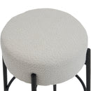 30" Tall, Round High Bar Stools, Set of 2 - Contemporary upholstered dining stools for kitchens, coffee shops and bar stores - Includes sturdy hardware support legs