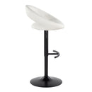 Posh - Contemporary Adjustable Barstool With Swivel & Rounded T Footrest (Set of 2) by HouseOfZazla