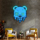 Neon Sign Bear Uv Print Neon , Custom logo sign, Bear wall art, Neon Sign Custom