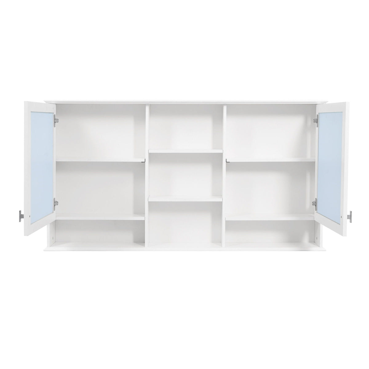 Wall Mount Mirror Cabinet With Adjustable Shelves - White, photo 4 of 14