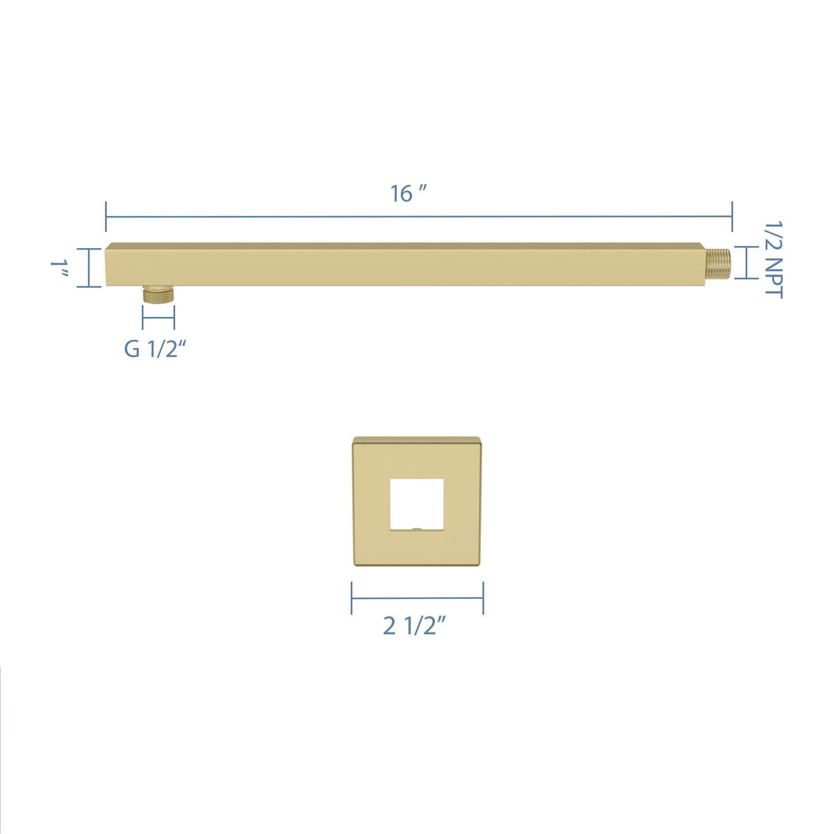 Wall Mounted Shower Arm With Flange, photo 4 of 15