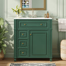 Bathroom Vanity Cabinet With Sink, Soft Close Doors With Door Organizer by Unique Piece Furniture
