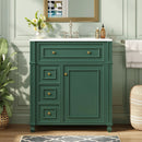 Bathroom Vanity Cabinet With Sink, Soft Close Doors With Door Organizer by Unique Piece Furniture