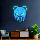 Neon Sign Bear Uv Print Neon , Custom logo sign, Bear wall art, Neon Sign Custom