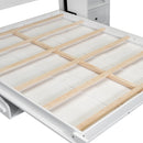 French Style Murphy Platform Bed With Shelf, Side Cabinets, Drawers And LED