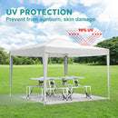 10'X10' Folding Canopy With 4 Removable Sidewalls Outdoor Event Shelter UPF 50+ Gazebo Portable Tents For Parties Beach Camping Wedding Ez Pop Up Canopy 4 Pieces Weight Bag + Carry Bag by HouseOfZazla
