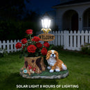 Sitting Dog Solar Lantern Planter Statue by HouseOfZazla