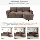 Modern L-Shaped Sectional Sofa With Curved Chaise, USB Ports, And Side Storage Pockets by HouseOfZazla