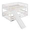 Low Bunk Bed With Slide, Fence And Ladder by HouseOfZazla