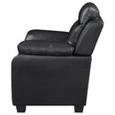 Eaton - Padded Sofa With Tufted Design - Black