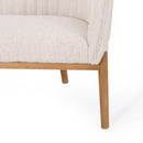 Mid Century Modern Loveseat With Channel Stitched Backrest by HouseOfZazla