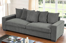 Luxe Sofa With 5 Matching Toss Pillows, Sleek Design, Spacious And Comfortable 3 Seater Couch by HouseOfZazla