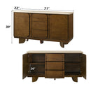 Kasha - Server With Marble Top Top - Vintage Oak by Unique Piece Furniture