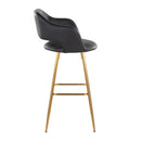 Margarite - Contemporary Fixed Height Barstool With Footrest (Set of 2) With Square by HouseOfZazla