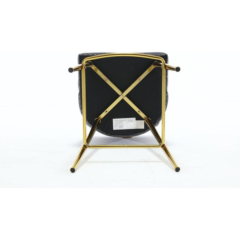 velvet high bar chair with gold zipper high back, suitable for bar area, dining area, leisure area and other occasions