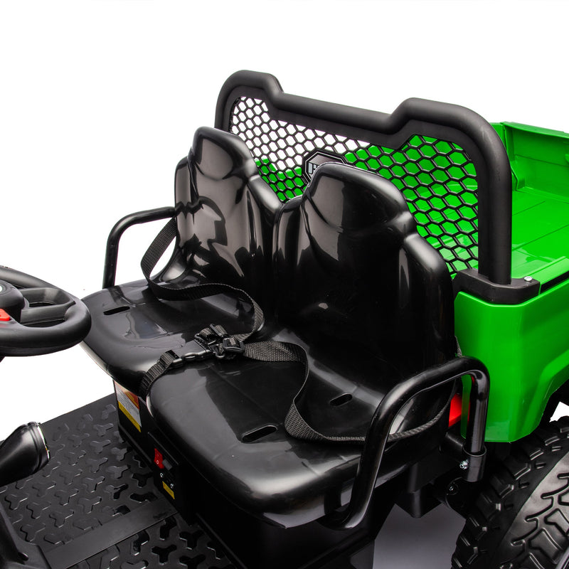 24V 2-Seater UTV-XXL Ride On Truck with Dump Bed for kid,Ride On 4WD UTV with 6 Wheels,Foam Tires, Suitable for Off-Roading,remote control,Three-Point Safety Harness