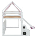 Loft Bed With House Shaped Frame And Tent