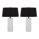 Petra - Contemporary Table Lamp (Set of 2) - Cream / Black by HouseOfZazla