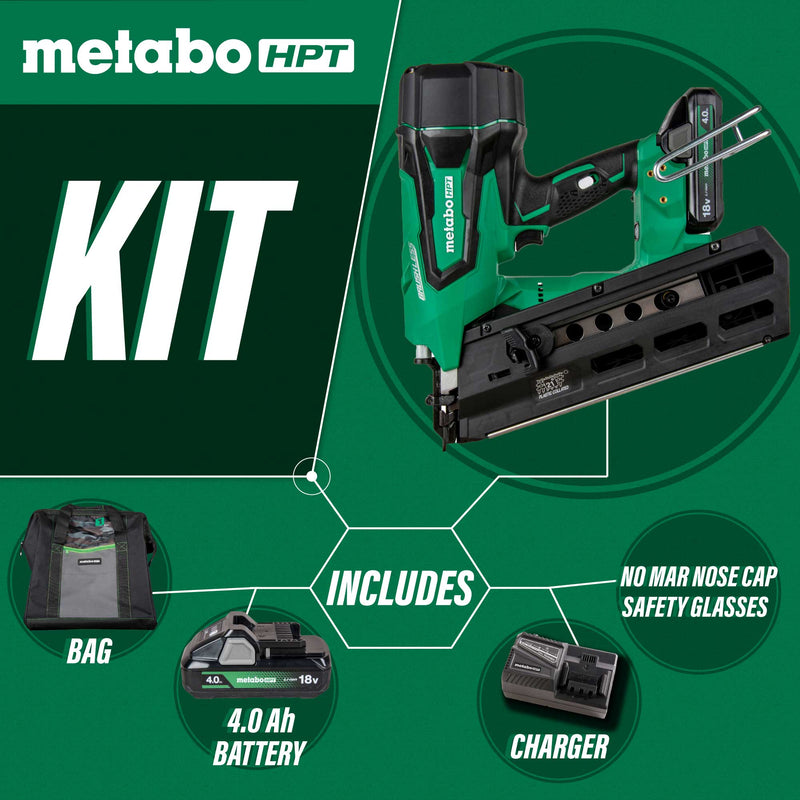 Metabo HPT NR1890DRSTM 18V MultiVolt™ Cordless 21 Degree 3-1/2" Plastic Strip Framing Nailer