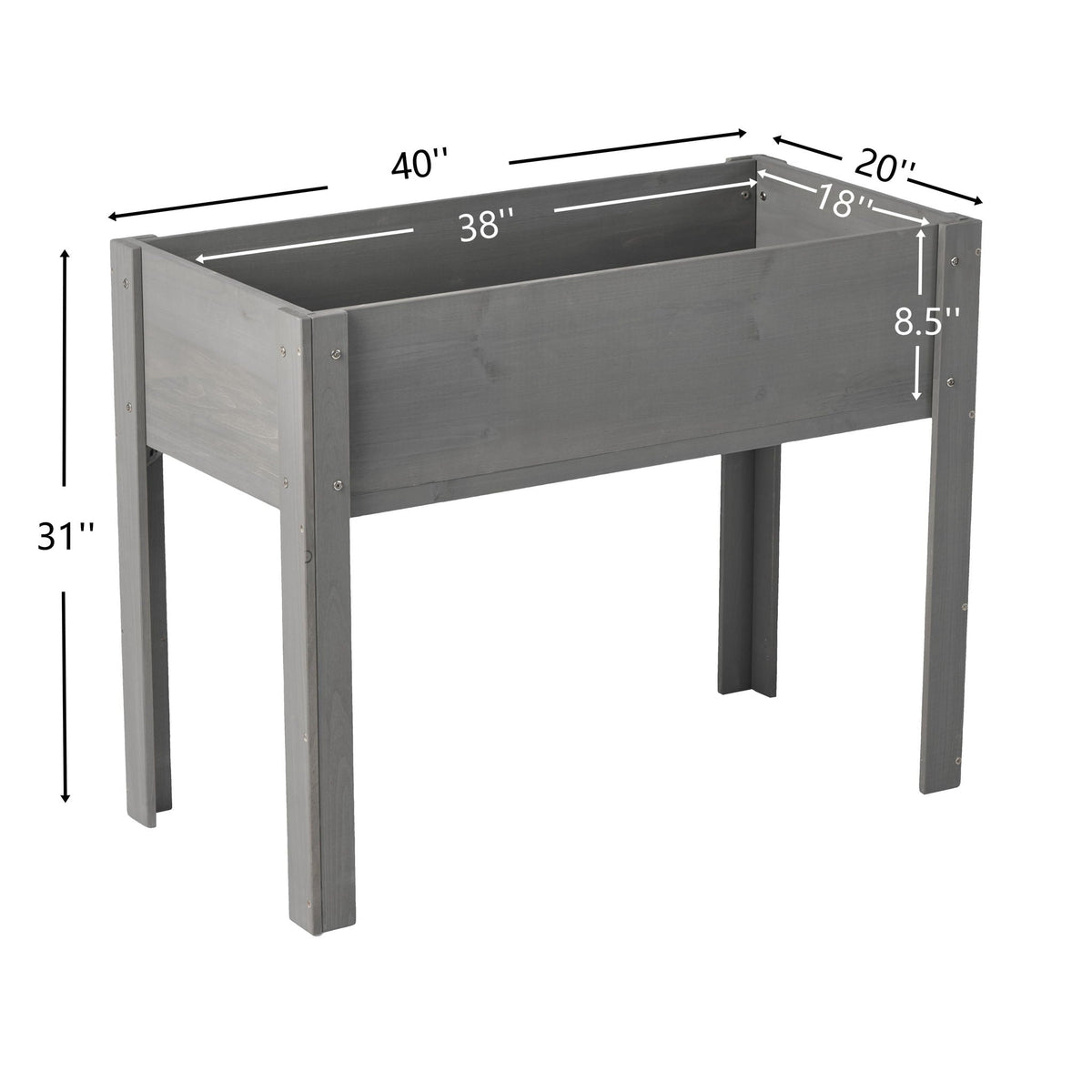Raised Garden Bed With Legs, Elevated Planter Box For Outdoor Plants, photo 12 of 40