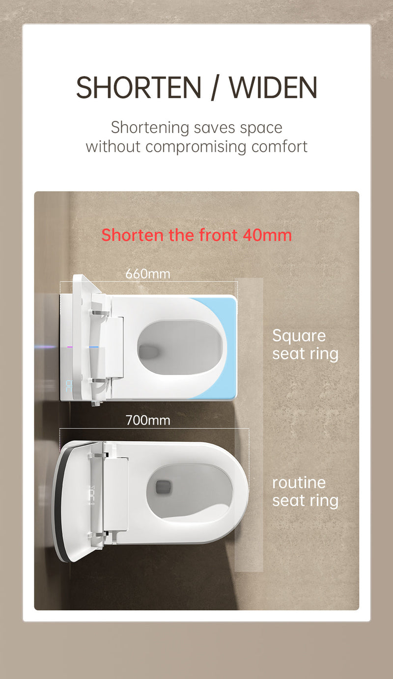Square Smart Toilet with Built-in Tank for Modern Bathroom, photo 5 of 10
