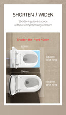 Square Smart Toilet with Built-in Tank for Modern Bathroom