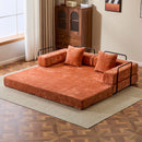 Convertible Floor Sofa Bed With Pillow Back Support Armrest by HouseOfZazla