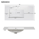 Bathroom Vanity With Ceramic Sink Combo, Abundant Storage Cabinet 2 Soft Close Doors And 5 Drawers by HouseOfZazla