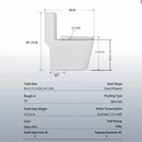 Glossy Tornado Flush 1 Piece Toilet With Dual Flush, Soft Close Seat - Gloss White by HouseOfZazla