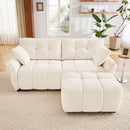 Sofa Set With Ottoman And Pillows, Textured, High Resilience Cushions by HouseOfZazla