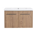 Modern Floating Bathroom Vanity With Resin Sink, Soft Close Doors by HouseOfZazla