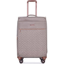 4-Piece Set (16/20/24/28), Softshell Suitcase Spinner Wheels Terylene Luggage Sets Carry On Suitcase Luggage Lightweight Durable Suitcase Khaki