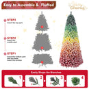 6ft Rainbow Gradient Flocked PVC Christmas Tree