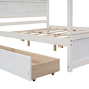 Canopy Platform Bed With Drawers, Support Slats, No Box Spring Needed by HouseOfZazla