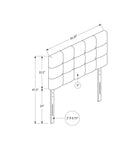 Twin Size, Bed Headboard Only, Upholstered, Transitional - White
