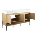 Modern Bathroom Vanity Combo With Single Resin Sink And Storage Cabinet by HouseOfZazla