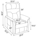 Upholstered Power Lift Recliner With Storage Pocket And USB Charging - Beige by HouseOfZazla