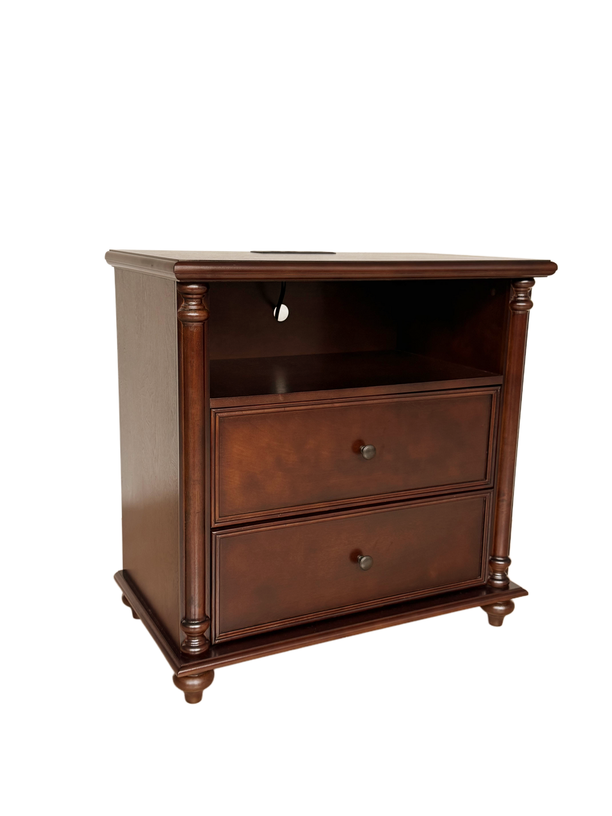 28" Nightstand with Charging Station, Rustic, photo 7 of 10