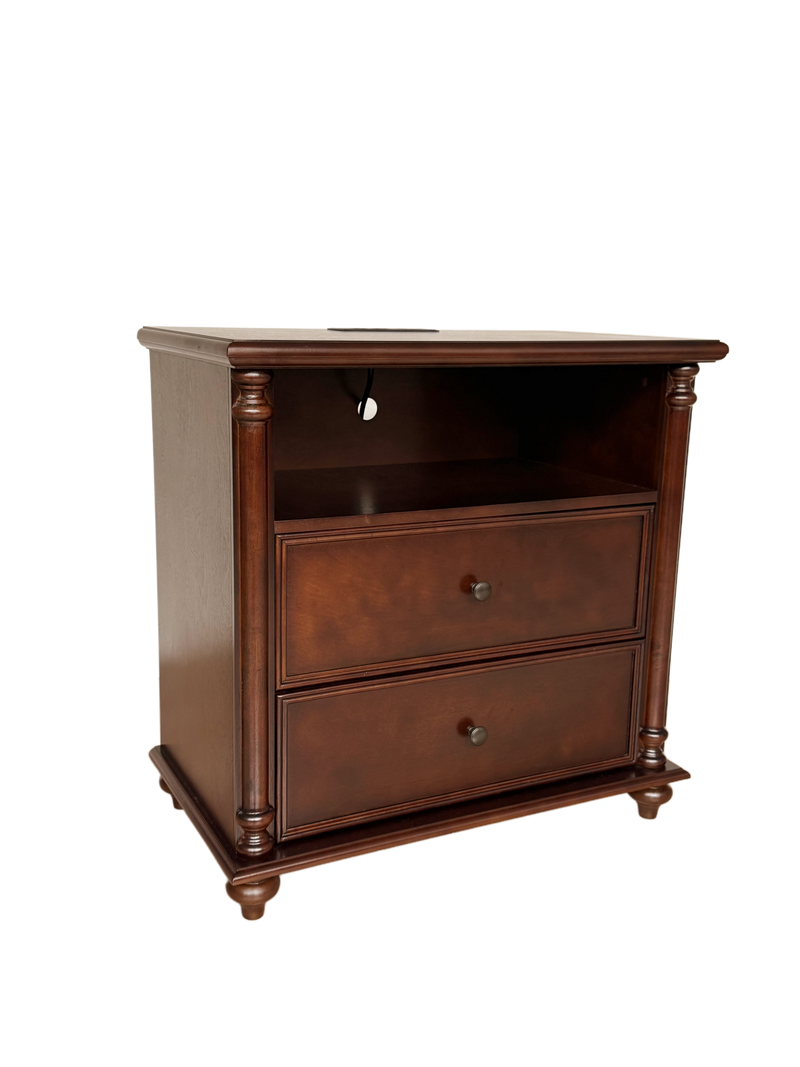 28" Nightstand with Charging Station, Rustic, photo 7 of 10