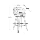 Counter Height Bar Stools Set of 2 for Kitchen Counter Solid Wood Legs with a fixed height of 360 degrees